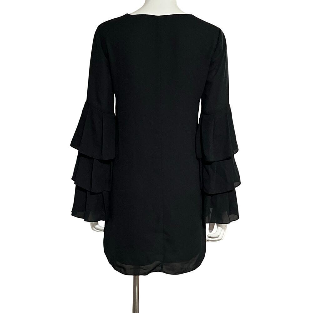 Bailey/44 Black Ruffled Sleeve Mini Dress Size Medium - Picture 8 of 12